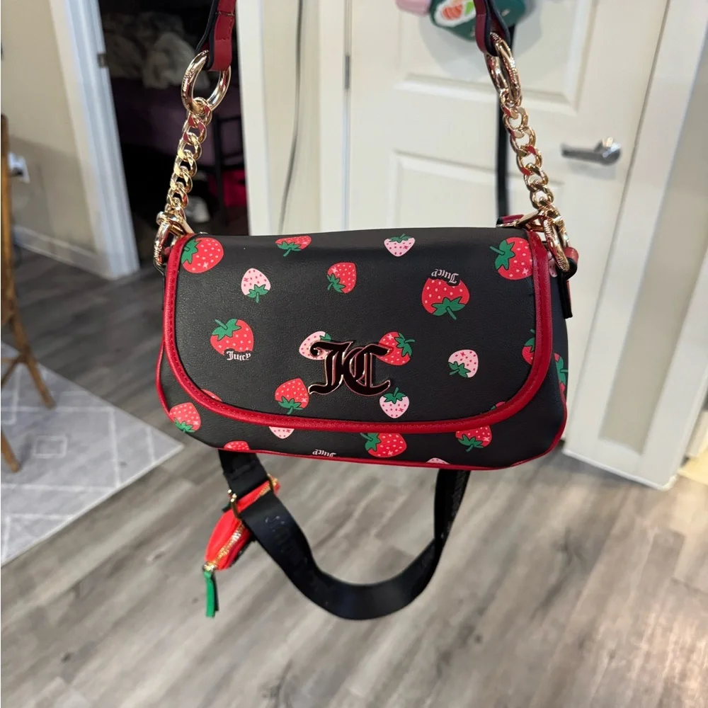 Juicy Couture | Bags | Juicy Couture Black And Red Strawberry